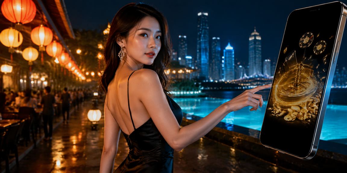 Du khách Mũi Né thư giãn chơi Nổ Hũ trên điện thoại tại chợ đêm