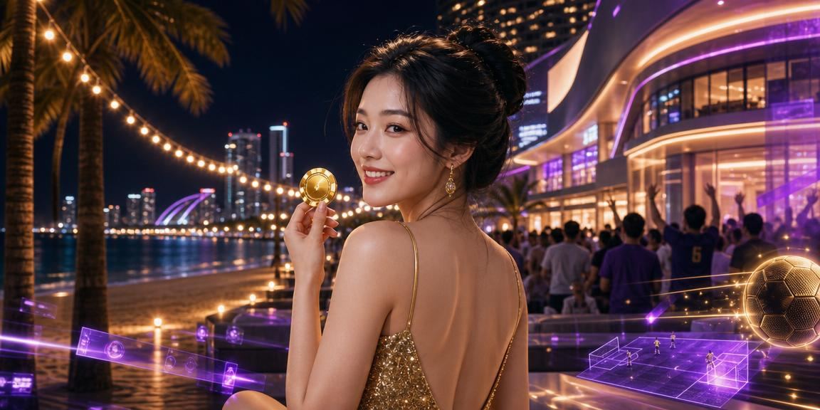 Cảnh neon về đêm tại Nha Trang liên quan đến casino và cá cược trực tuyến